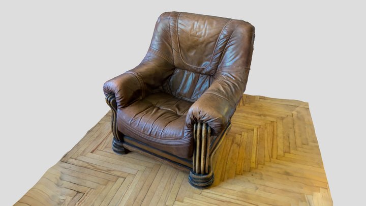 Old Soviet leather chair – Modello 3D gratuito STL