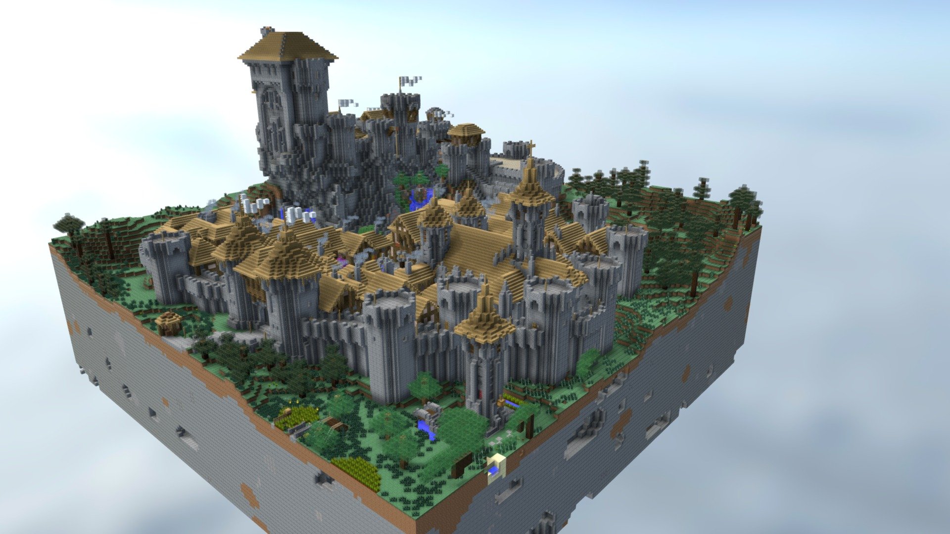 Castle Minecraft Pvp Map Minenox 3d Model By Foulques Foulques 41f0c62 Sketchfab
