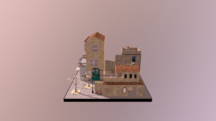 DAE cityscene Assisi 3D Model