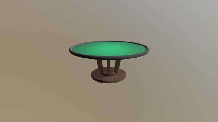 Poker Table 3D Model