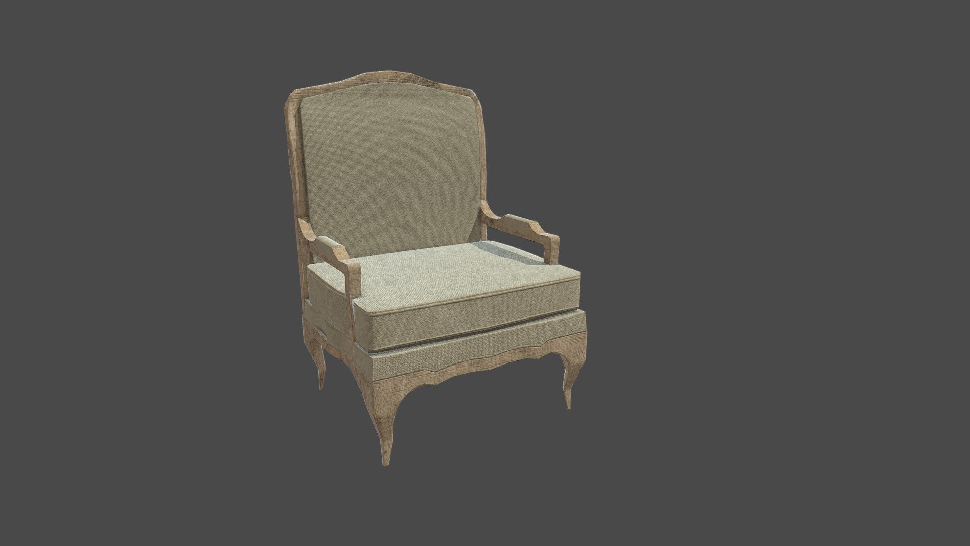 Bastille Lounge Chair 3D model by Ryan Koh (RyanKoh) [41f48df