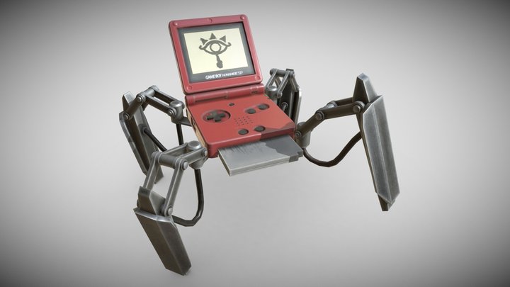 Weird GameBoy Advance SP 3D Model