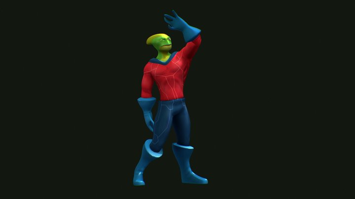 Alien Character Posing Test 3D Model