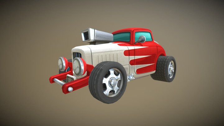 Hot Rod for official Micro Machines game 3D Model