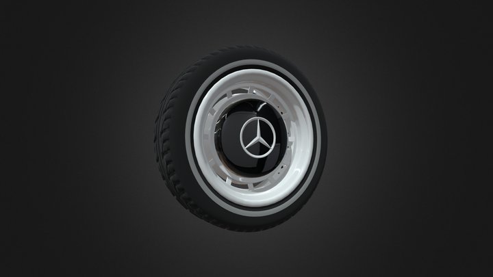 Mercedes Retro Wheel 3D Model