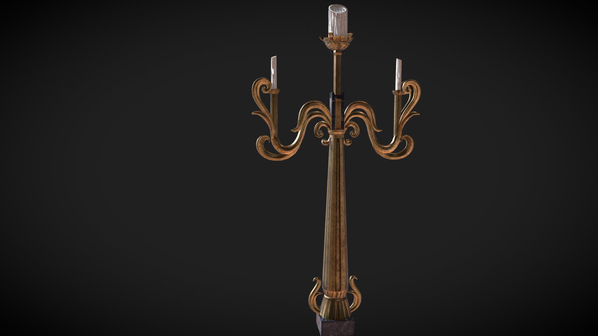Gothic Candlestick 3D, Incl. candelabra & candlestick - Envato Elements