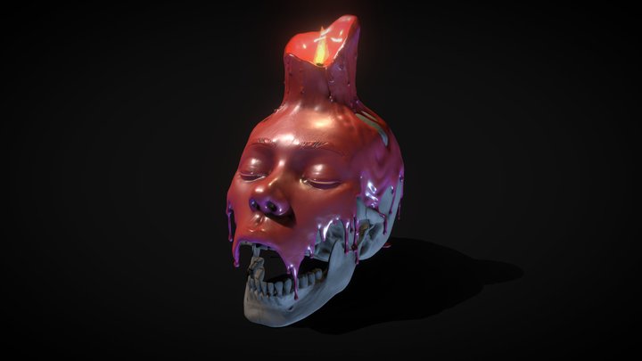 Skull Candle 3D Model
