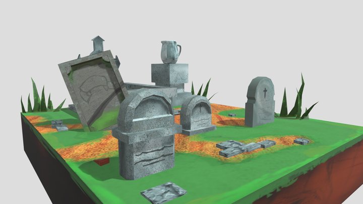 graveyard final diorama 3D Model