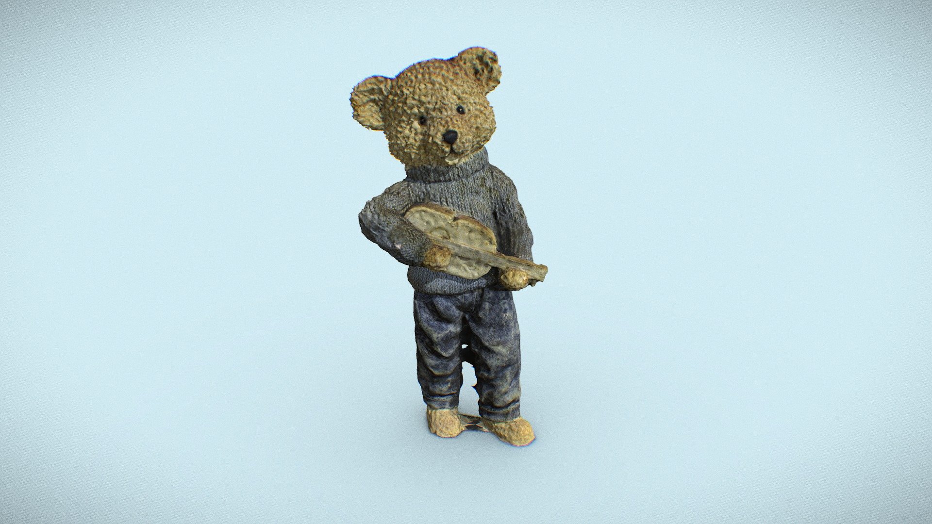Guitar Bear Statue