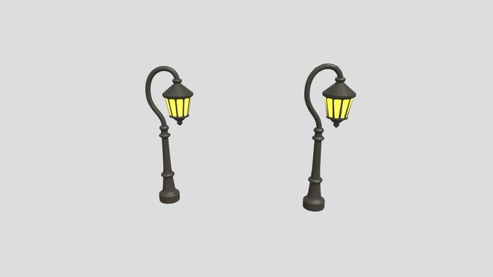 Stylized Street Lamp | Low Poly Game Asset 3D Model