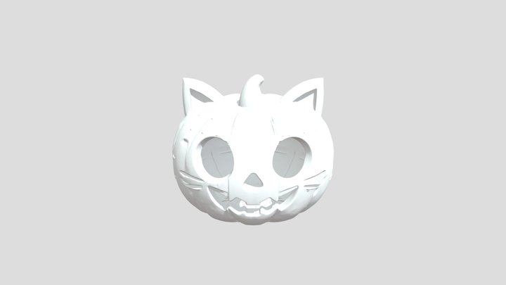 Pumpkin with Cat ears 3D Model