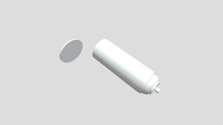 Spray Can Bottom Lid 3D Model