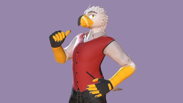 Simon the Eagle 3D Model