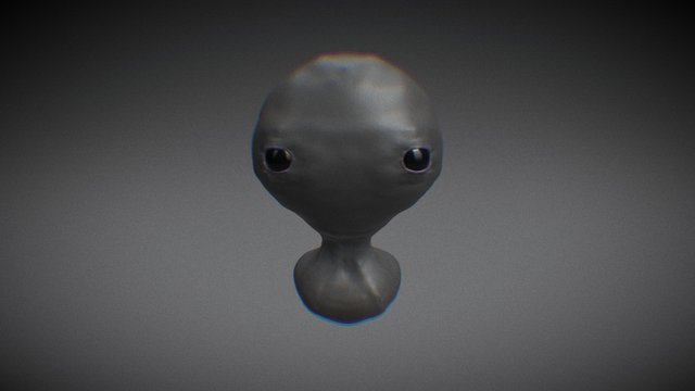 Grey Alien PBR 3D Model