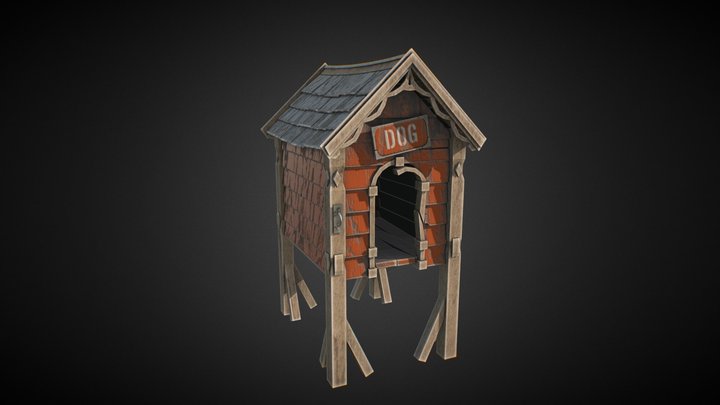 Dilapidated Doghouse 3D Model