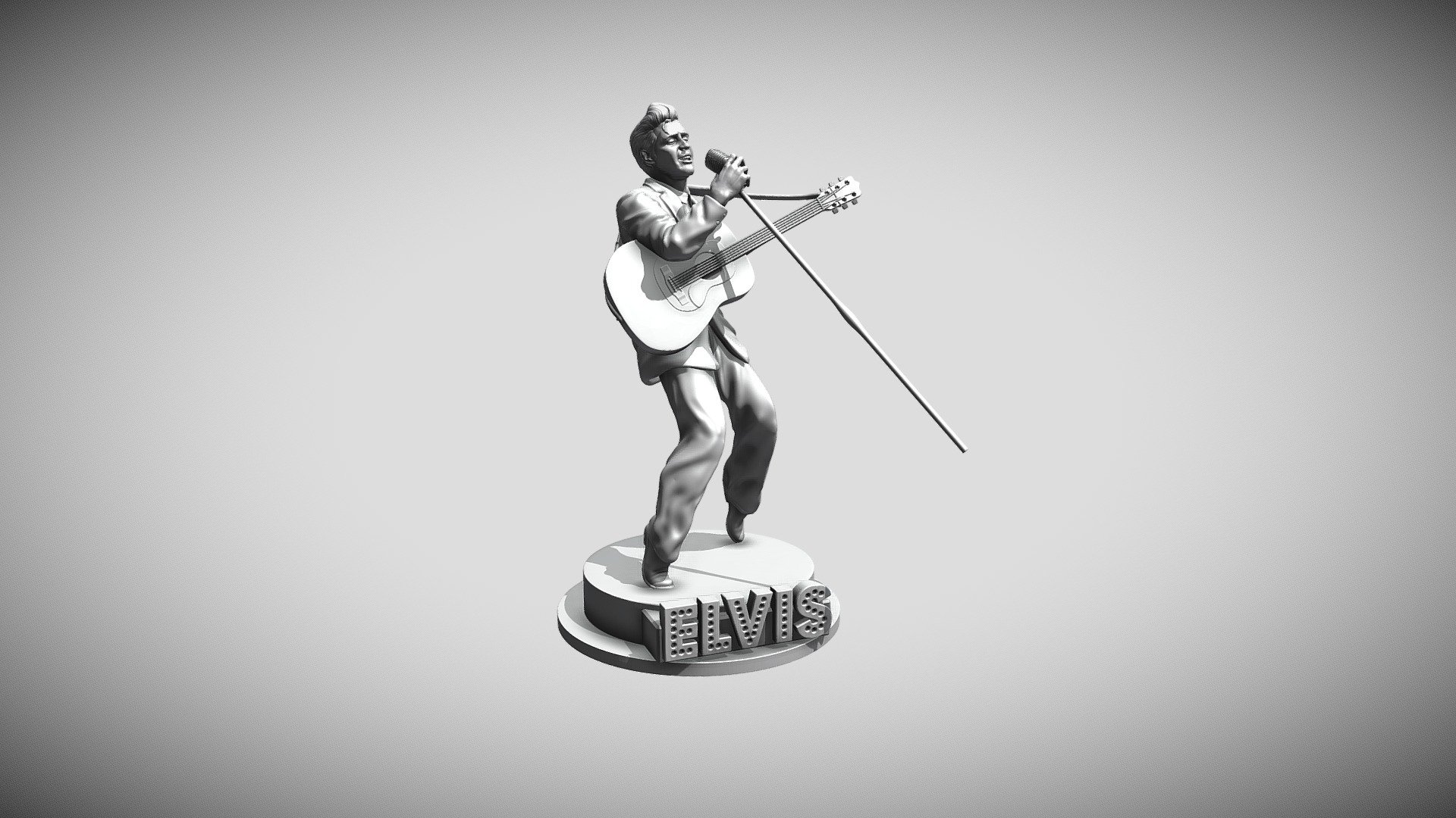 Elvis Presley - 3D printing - Buy Royalty Free 3D model by ronnie_yonk  [41fe463] - Sketchfab Store