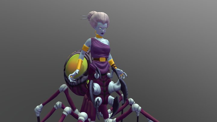 Progressive Challenge: Hand-Painted Arachne 3D Model
