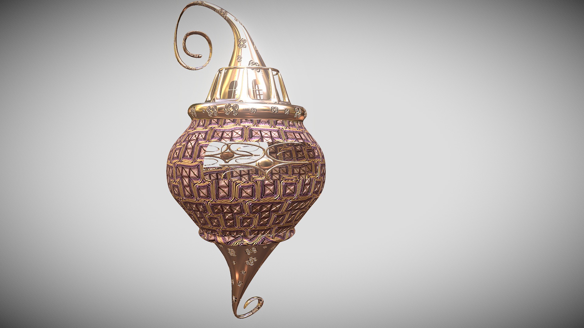 3D model Ornamental Object - This is a 3D model of the Ornamental Object. The 3D model is about a gold and silver trophy.