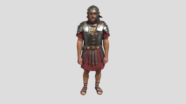 Roman Soldier Portrait 3D Model