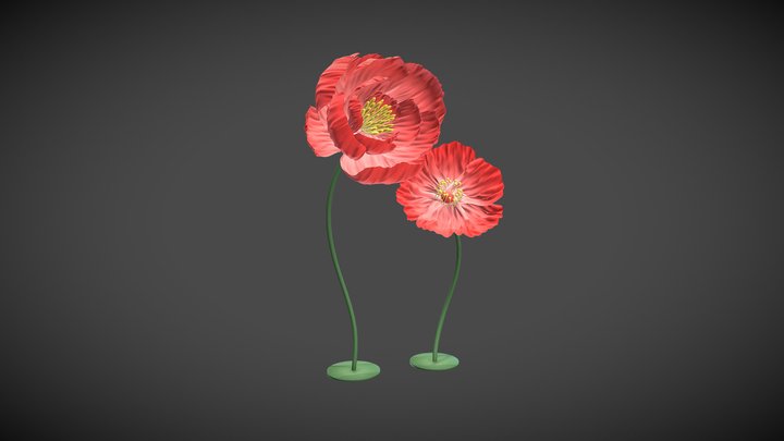 Paper flower 3D Model