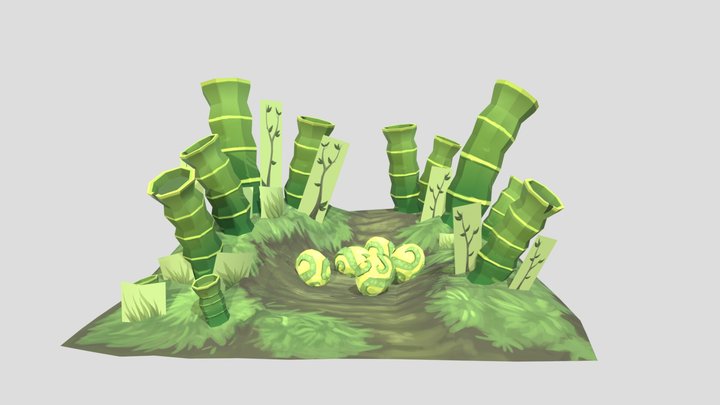 Flight Rising low-poly wind nest 3D Model