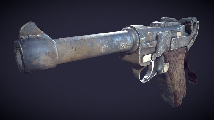 Luger Pistol 3D Model