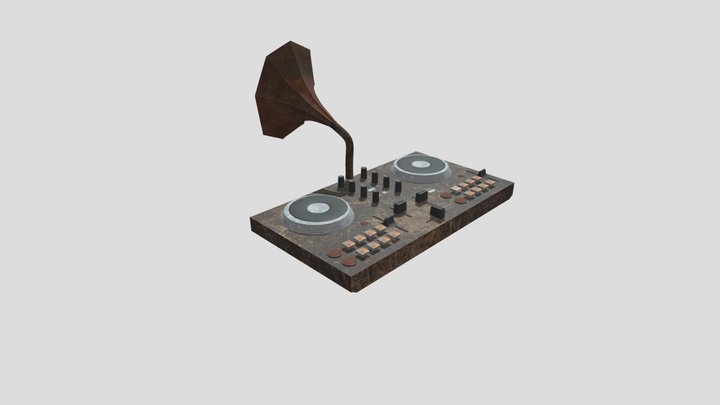 Steampunk DJ Set T Exturedand Fixed 3D Model