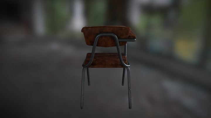 Student Desk 3D Model
