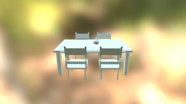 The Table, The Chair, The Bong. 3D Model