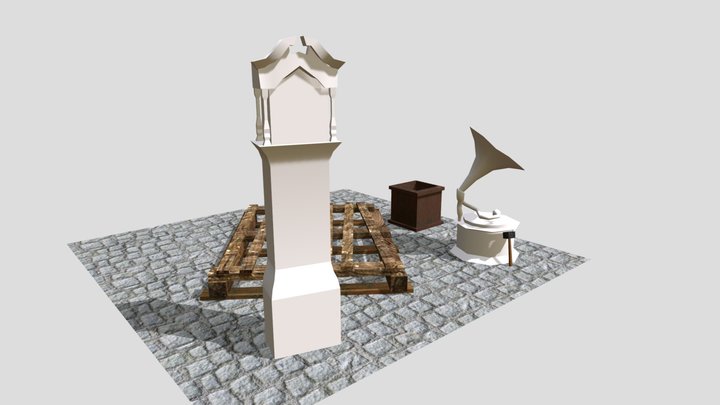 Naples - Unwrap 2 more detailed props 3D Model