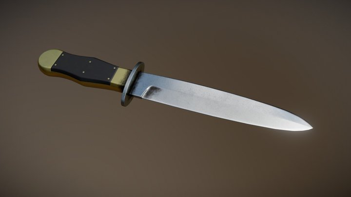 PBR knife (works in UE4) 3D Model