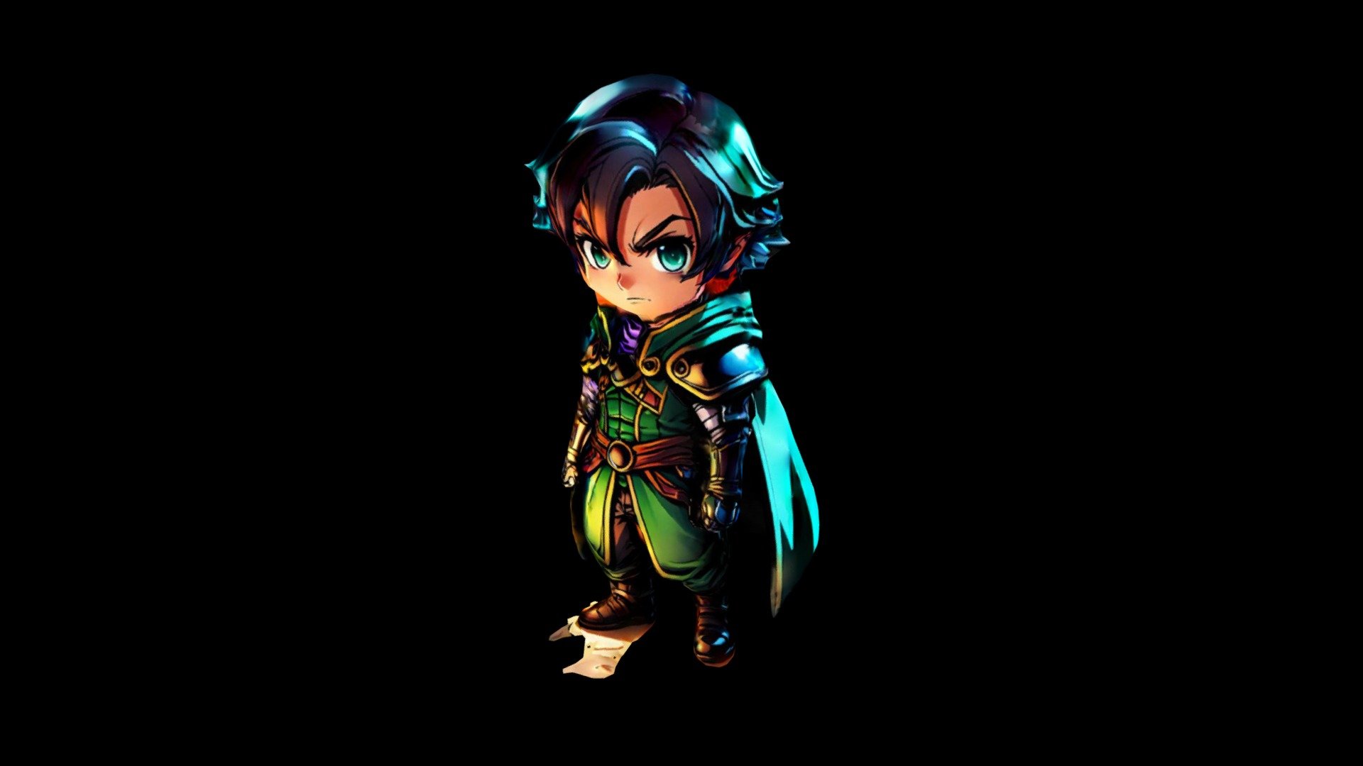 In the center of the image, a chibi character st - Download Free 3D ...