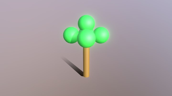 Sphere Leaf Tree 3D Model