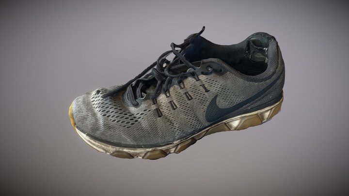 Physically scanned old Running Shoe 3D Model