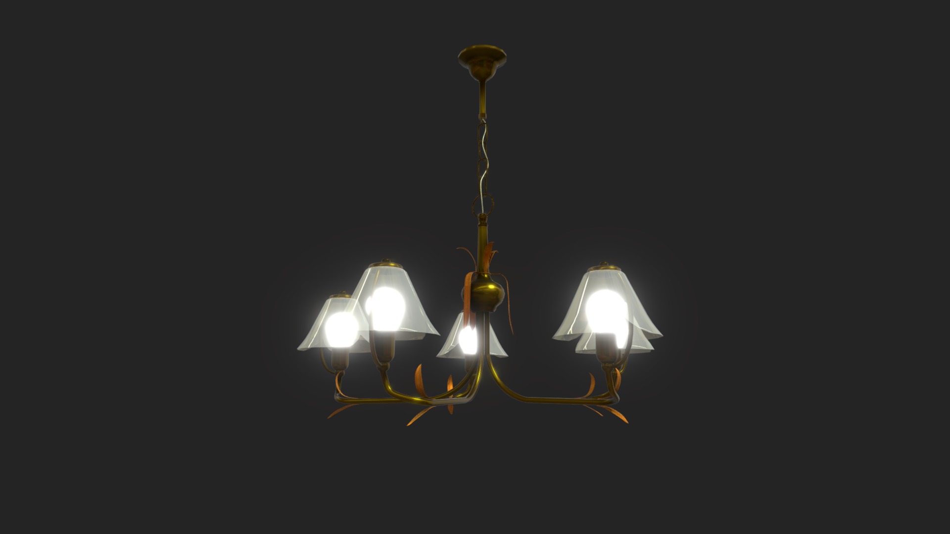 3D model HGPRGO263 - This is a 3D model of the HGPRGO263. The 3D model is about a chandelier with lights.