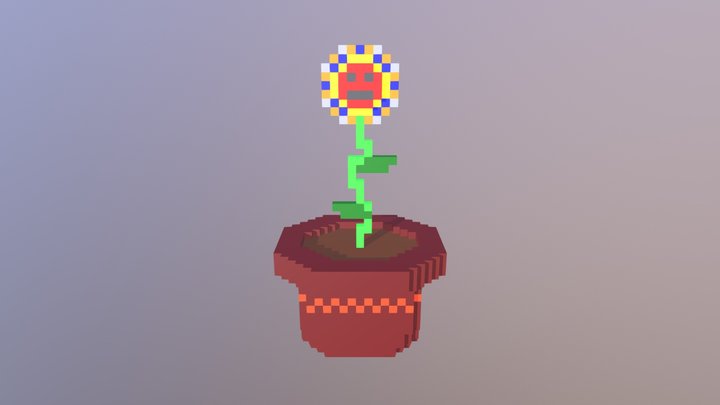 Flower in pot 3D Model