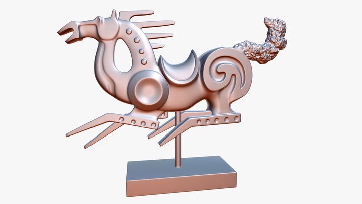 Sculpture Racehorse 3D Model