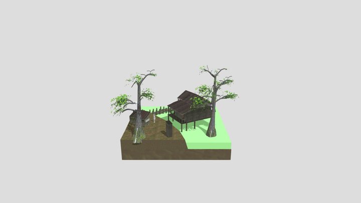DAE Diorama Forest Loner 3D Model