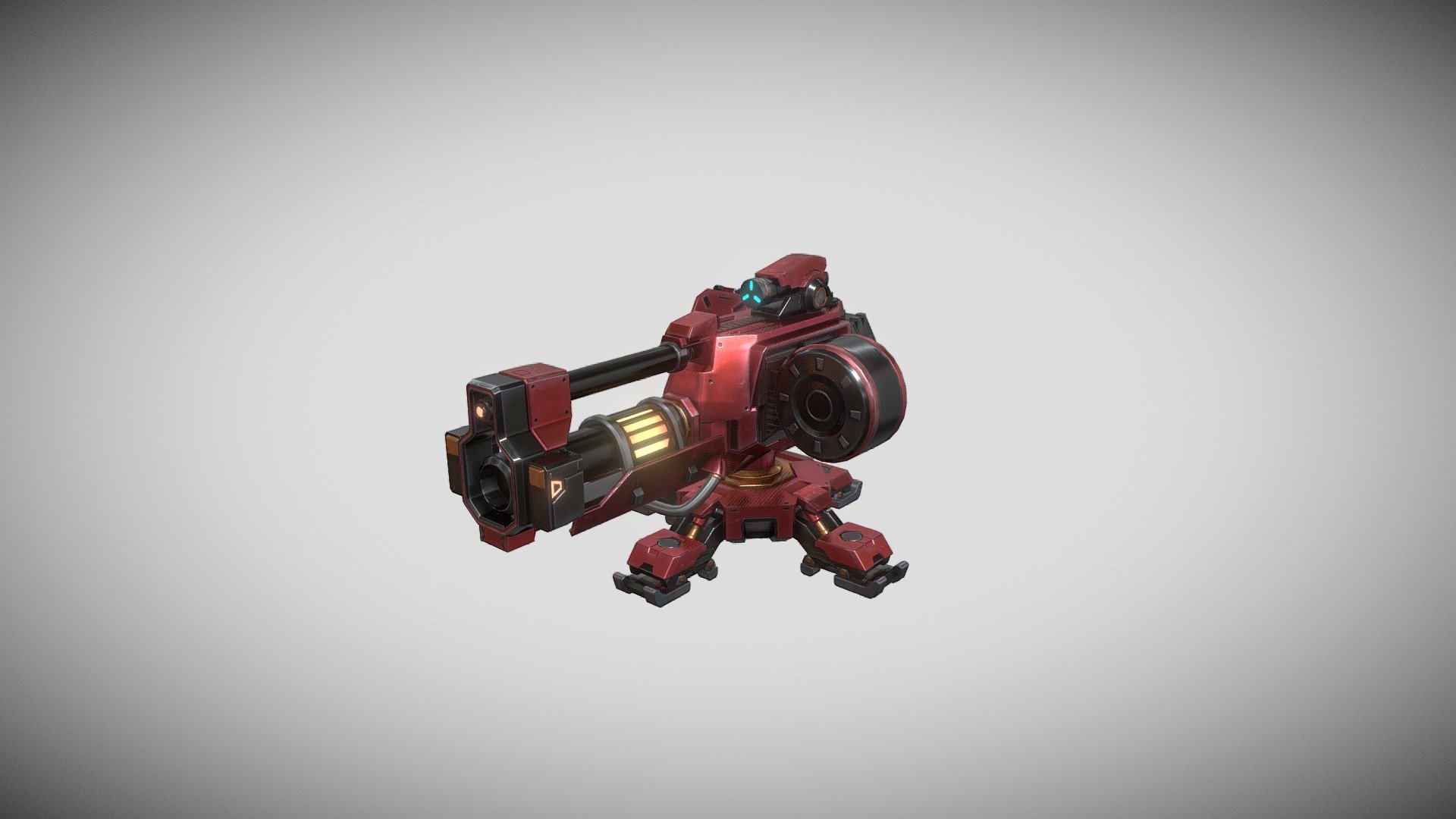 Scifi_Turret_Type1_Basic - 3D model by dodo7519 [4211128] - Sketchfab
