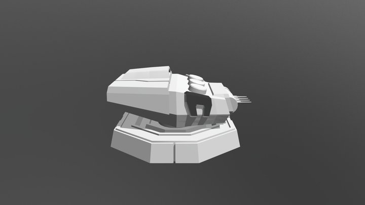 Heavy Turbolaser Cannon V1 3D Model