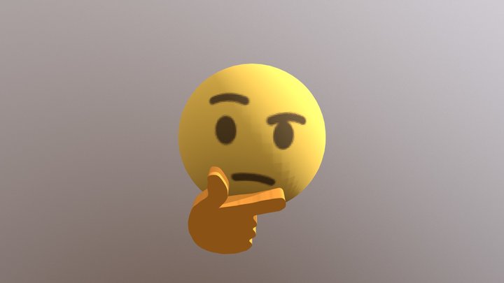 Thinking Emoji 3D Model