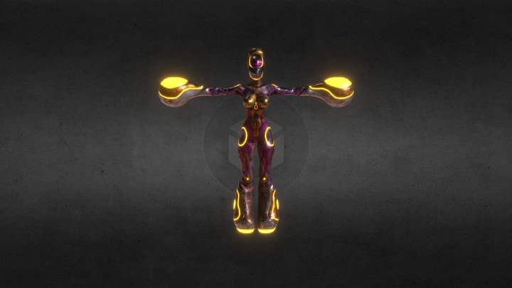 R2 mecha character - textured player 2 3D Model