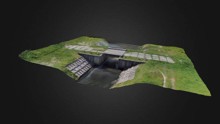 Small river dam 3D Model