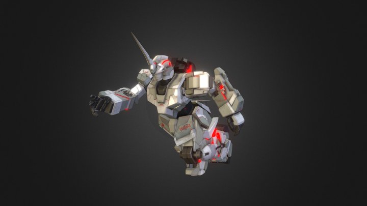 Gundam Unicorn Transform 3D Model