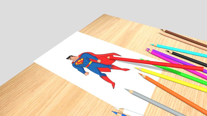 Colour Pencils 3D Model