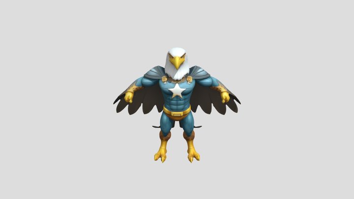 eagle superhero character 3D Model