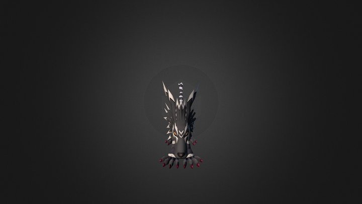 PC Computer - Digimon Masters - Black Garurumon 3D Model