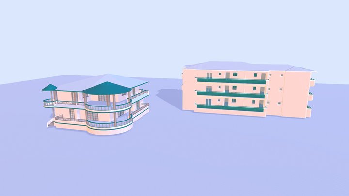 School Build. Sample (VR Multimedia Research) 3D Model