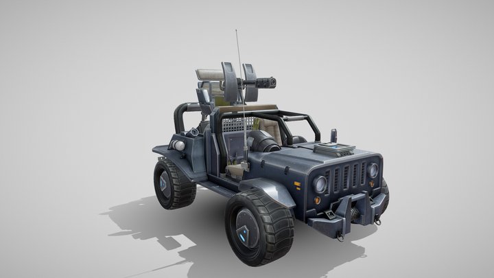 Combat Car 3D Model