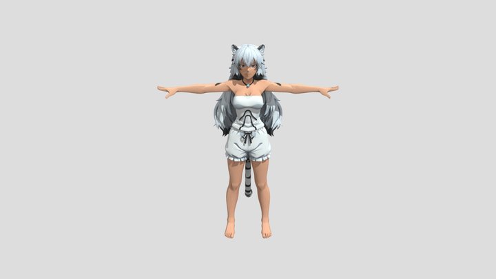 Neco girl anime 3D Model